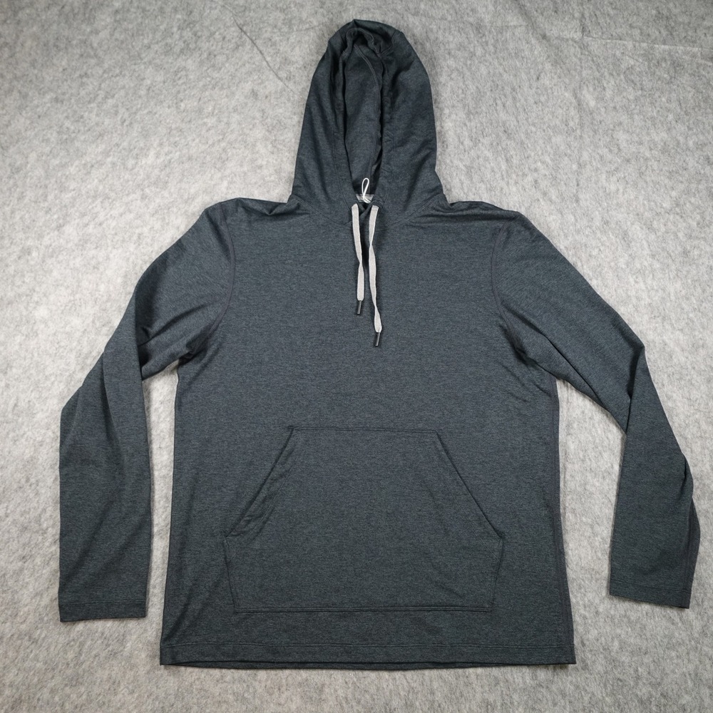 Lululemon Hoodie Mens Large Gray Soft Jersey Pullover Long Sleeve Pocket